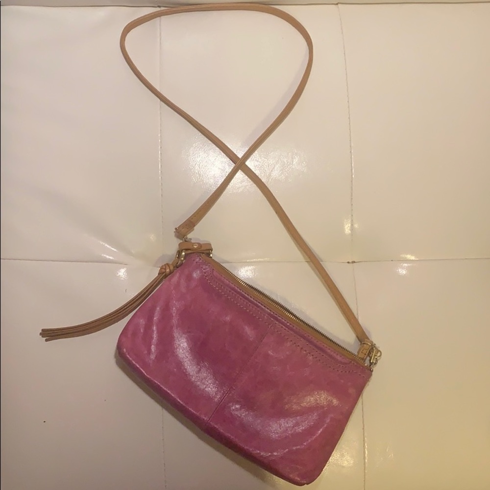 Fushia HOBO crossbody with tassel
